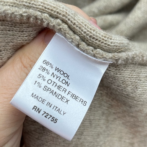 A ida wool blend cardigan light tan size XL - Picture 6 of 6